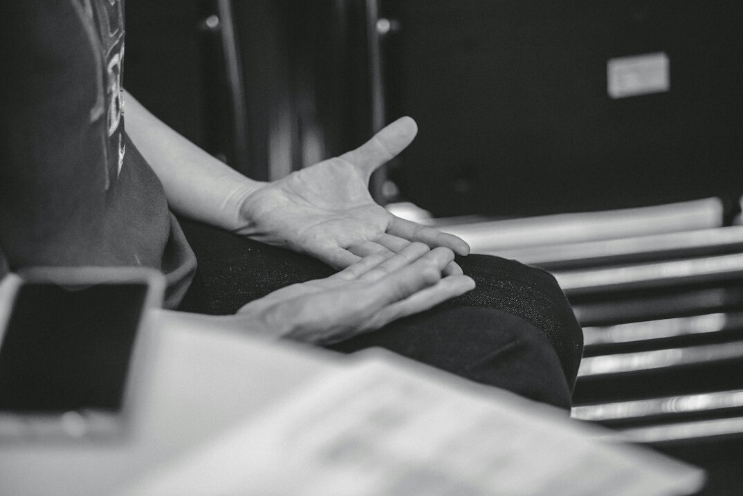 person giving feedback